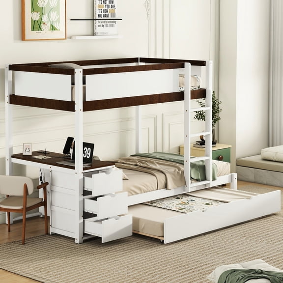 Twin Size Configuration - Desk with Lamp Space - Night Reading - Support Study