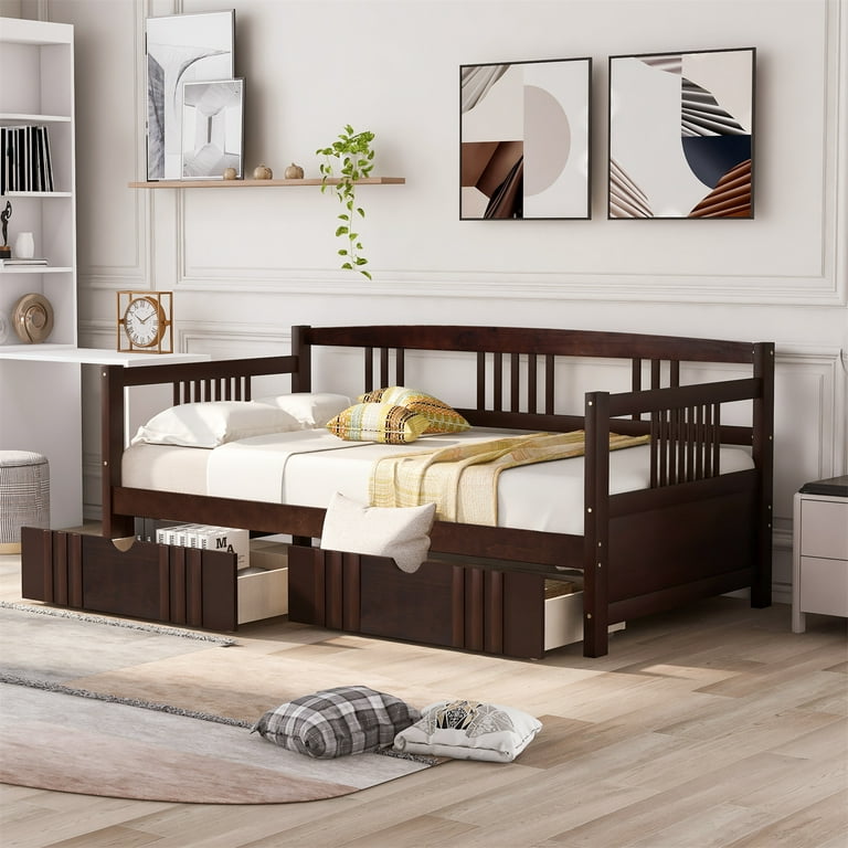 Wood Sofa Bed Frame With Slats Support