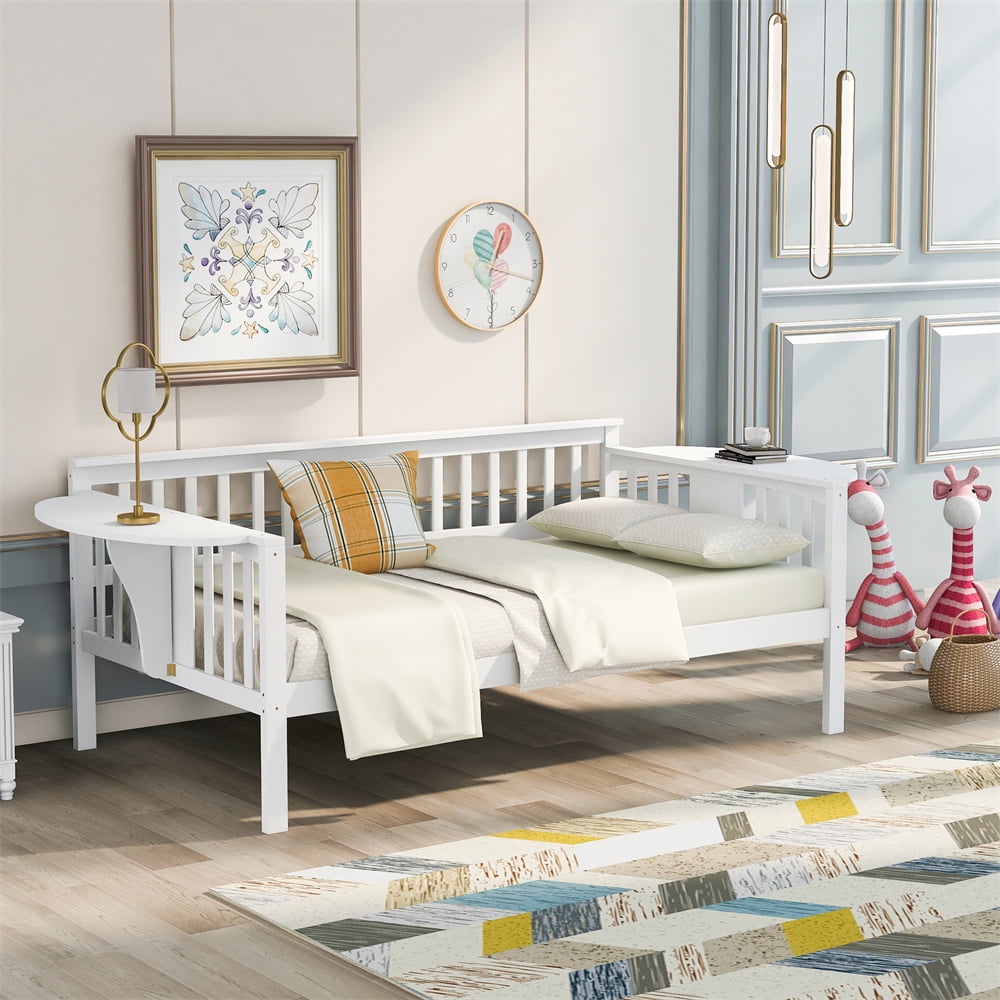 Twin Size Daybed, Multifunctional Wood Daybed Frame with Three Sides ...