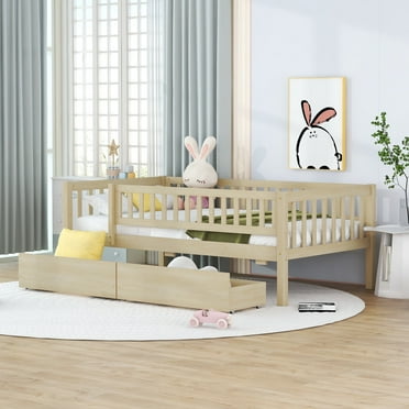 EUROCO Solid Wood Daybed with Trundle, Twin for Kids Room, White ...