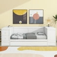 thumbnail image 1 of Twin Size Daybed with Storage Arms, Trundle and Charging Station, White, 1 of 13