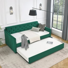Aaru Upholstered Twin Daybed with Trundle Walmart