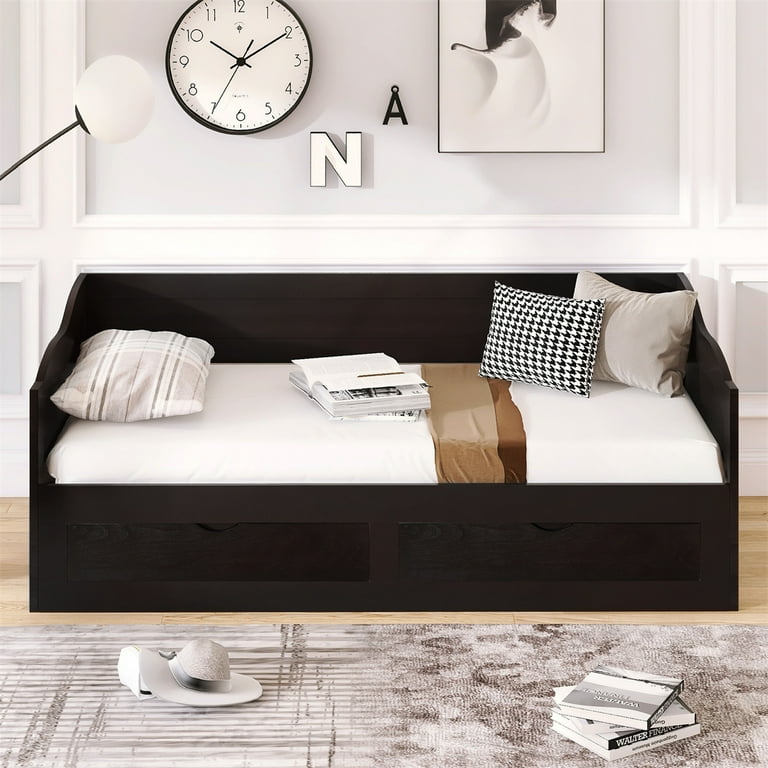 Black twin 2024 daybed with storage