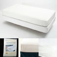 AllTopBargains Twin Size Fitted Plastic Mattress Cover, Waterproof, Allergy & Bug Protector