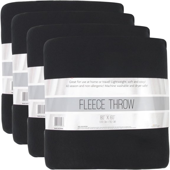 Twin Size Fleece Blankets in Bulk Microfiber Fleece Sherpa Blankets for Bed Bulk 24 Pack Hypoallergenic 60x80 Throw Blankets