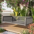 thumbnail image 1 of Twin Size Garden Swing Bed, Patio 2-Seat Porch Swing with Ropes, 2-Person Hanging Porch Swing for Backyard Garden Patio, Safe Sloped Design, 1 of 8