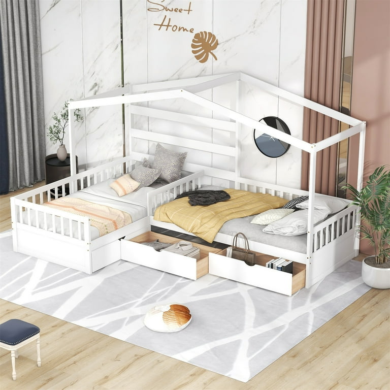 Corner twin shop beds walmart