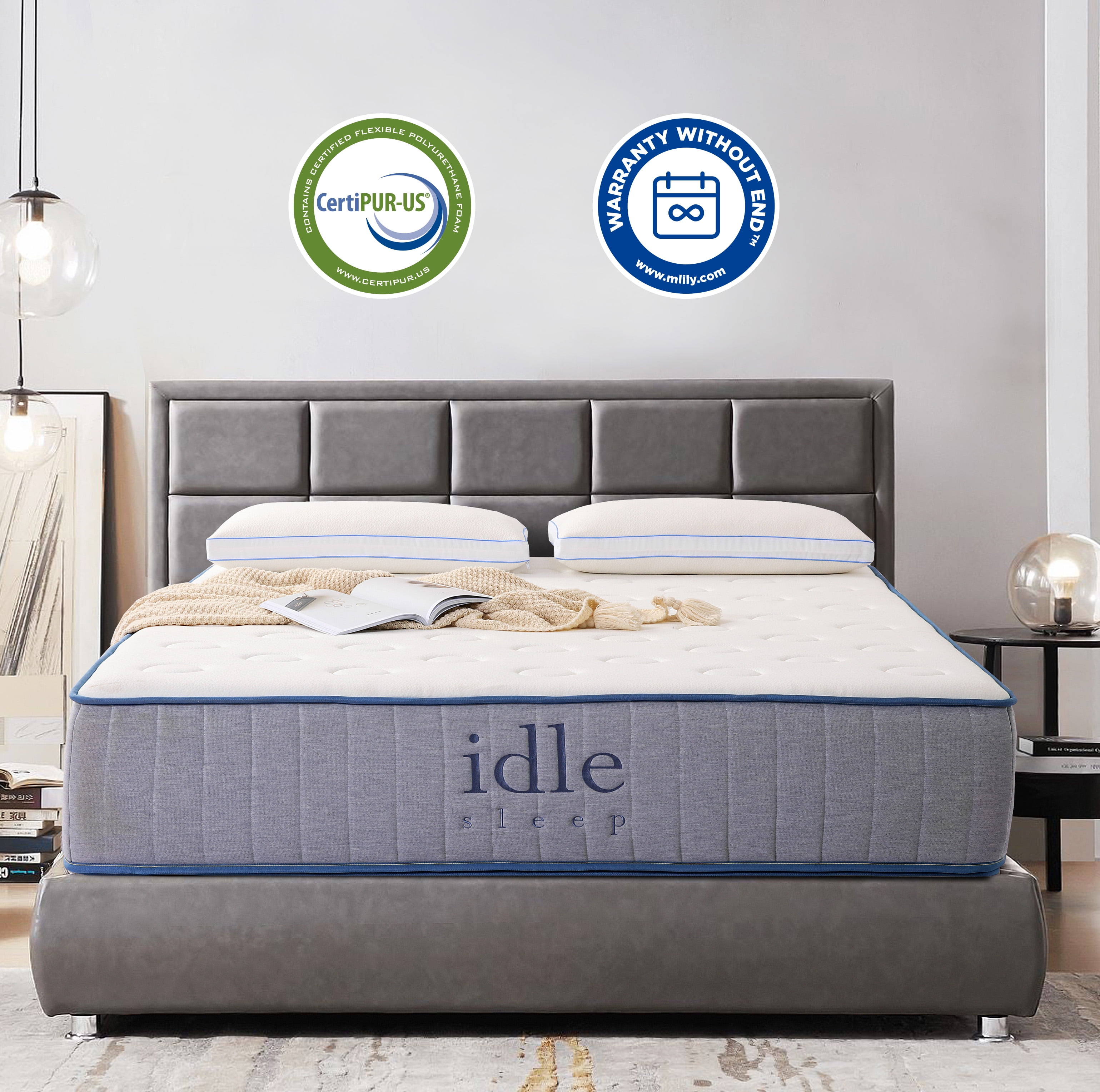 Twin Size, Idle 14 inch 2Sided Gel Memory Foam Mattress, Bed in a Box