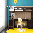thumbnail image 1 of Twin Size Loft Bed with Drawers and Cabinet, Wooden Loft Bed with Shelves and Desk Ladder for Teens Boys Girls - 80" L x 41.8" W x 75.8" H, 1 of 11