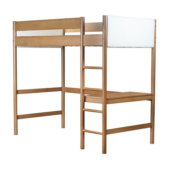Twin Size Loft Bed with Integrated Desk / Create a Private Study and Rest Space