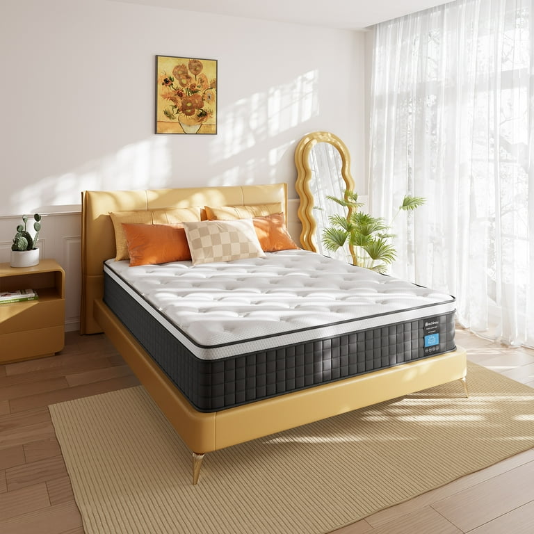 Free Shipping Twin Size Mattress 10 Inch Twin Mattress in a Box with Gel Memory Foam Pressure Relieving and Supportive Hybrid Mattress Walmart Walmart