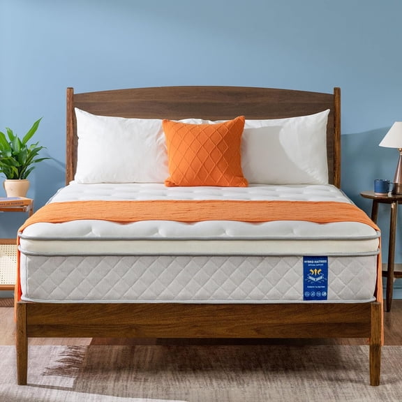 Twin Size Mattress, 12 Inch Hybrid Memory Foam & Individual Pocket Spring Mattress, Medium Firm Bed in a Box, Upgraded Coils & Thickened 6 Comfort Layers, Soft & Breathable & Durable, CertiPUR-US