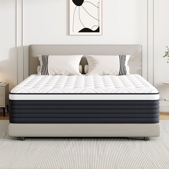 Twin Size Mattress 12 Inch, Hybrid Memory Foam Mattress in a Box, Pressure Relief for Back Support,Motion Isolation, Individually Pocket Springs, CertiPUR-US Certified