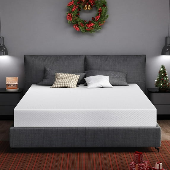 Twin Size Mattress 8 Inch with Tencel Cover, Premier Cooling Green Tea/Gel Memory Foam Mattresses, Medium Firm/Extra Firm High-density-Mattress for Back Pain, Fibreglass-Free,CertiPUR-US, 75'' x 38''