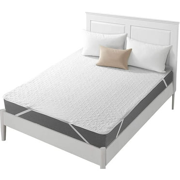 Twin Size Mattress Protector Cover Waterproof Quilted Fitted Soft Cotton Mattress Cover Pad Washable Mattress Bed Protector with Elastic Band