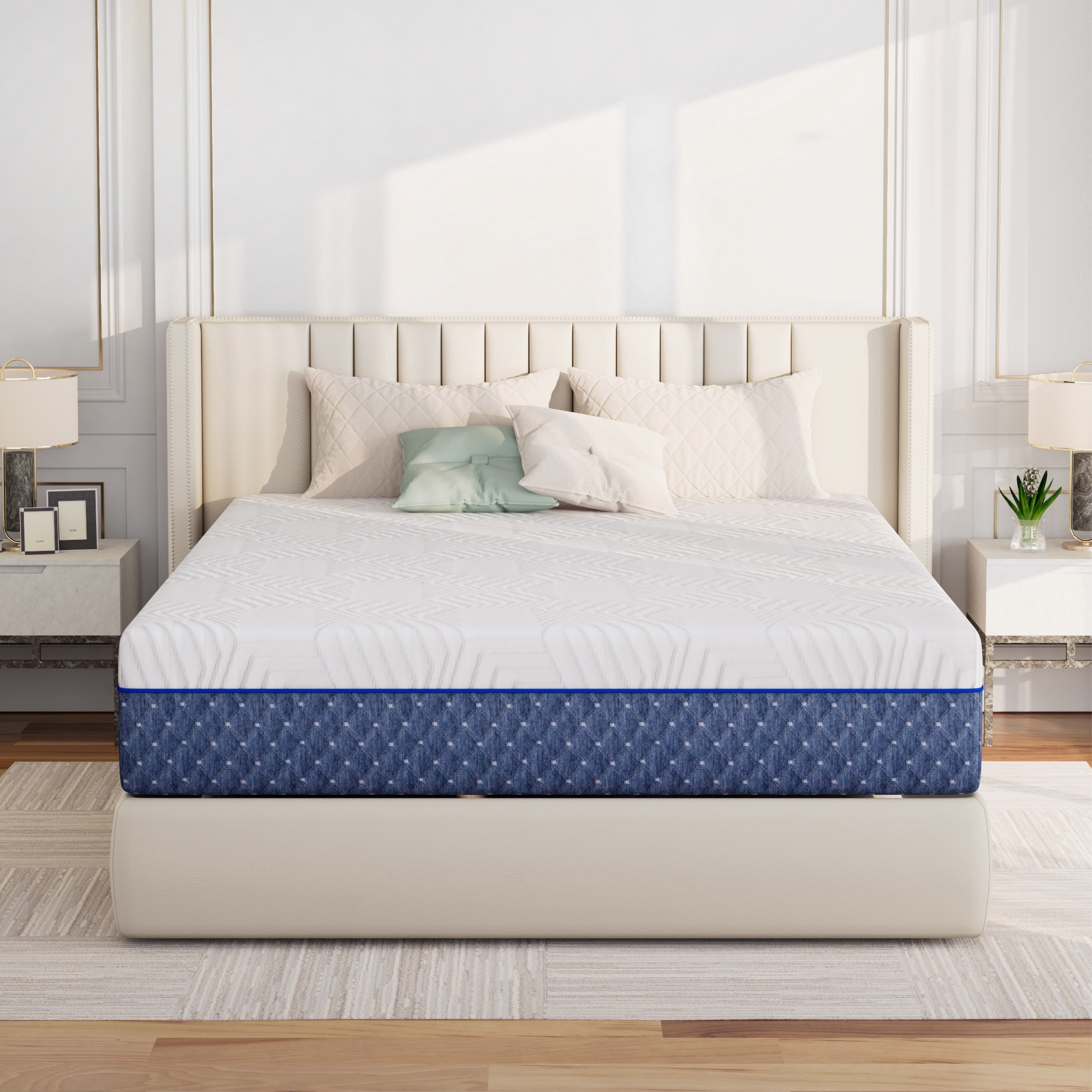 TechForma 14" Twin Gel Memory Foam Mattress, 14 inch Bed in a Box, Firm Support, Extra Thick Cooling Gel Layer, Pressure Relief, Motion Isolating, CertiPUR-US Certified