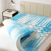 Twin Size Mattress Topper,Egg Crate Memory Foam Mattress Topper,Pressure Relief for Back Pain, 2 Inches