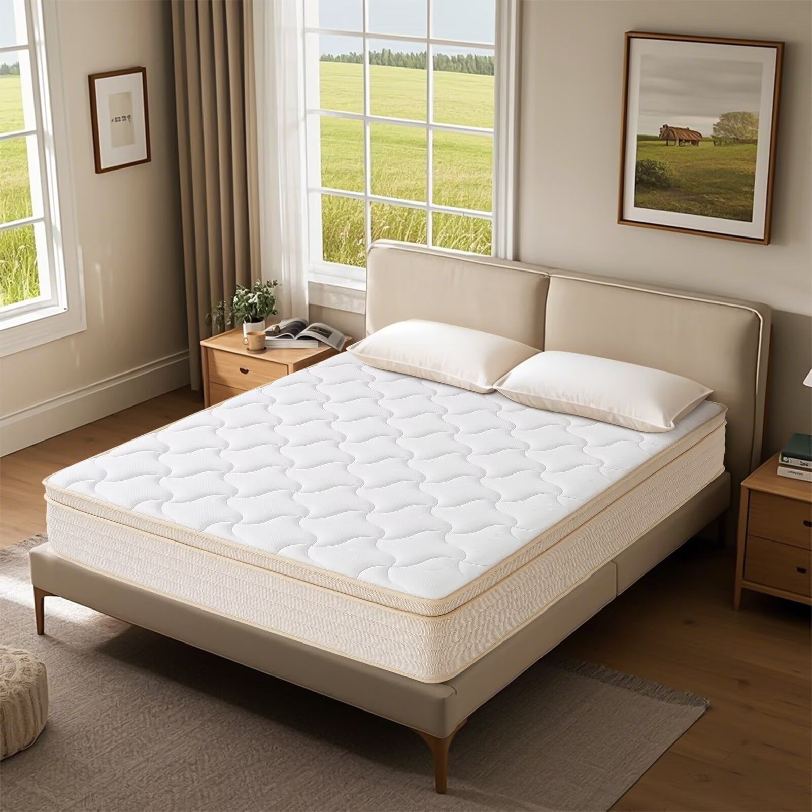 Twin Size Mattress [Upgraded Strengthen],10 Inch Gel Memory Foam Hybrid Twin Mattress in a Box with Independent Pocket Spring, Extra Edge Support, Medium Firm, Back Pain Pressure Relief