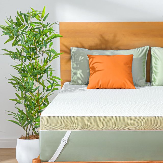 Twin Size Memory Foam Mattress Topper, 2 Inch Cooling Gel Infused