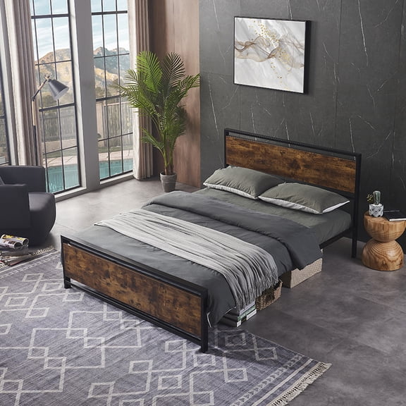 Twin Size Metal Bed - Build, Black, Modern Bedroom Look, Easy Assembly, No Box Spring, 300 Lbs Max Load Frame With System Furniture, Supports Pounds