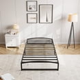 thumbnail image 1 of Twin Size Metal Bed Frame,Platform Twin Bed Frame with Arch Design,10 Inch Heavy Duty Strong Support Slats,Sturdy Mattress Foundation,Easy Assembly,No Box Spring Needed，Black, 1 of 8
