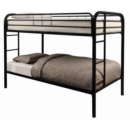 Twin Size Metal Bunk Bed with Open Frame Design