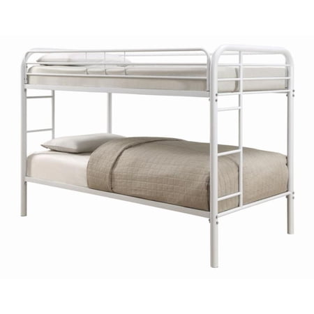 Twin Size Metal Bunk Bed with Open Frame Design