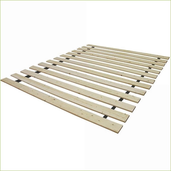 Twin Size Natural Wood Bed Slat Kit - No Box Spring Required, Unfinished Smooth Finish