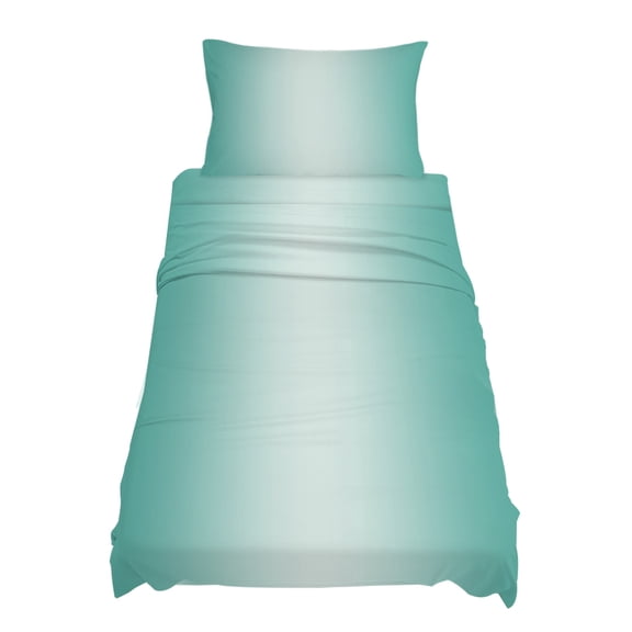 Twin Size Ombre Sheet Sets Teal Green Gradient Soft Breathable Microfiber Bed Sheets Deep Pockets 4 Piece Bed Sheets Set, 1 Fitted Sheet, 1 Flat Sheet & 1 Pillowcases