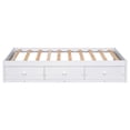 thumbnail image 1 of Twin Size Platform Storage Bed with 3 Drawers, Solid Wood Platform Bed Frame, No Box Spring Needed, 1 of 8
