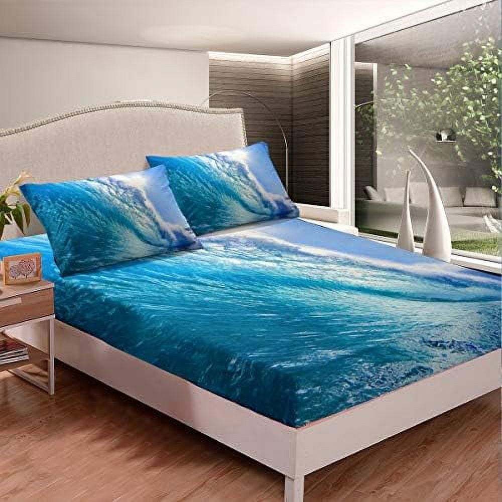 Twin Size Polar Bear Bed Sheet Set for Boys Kids Child Wild Animals