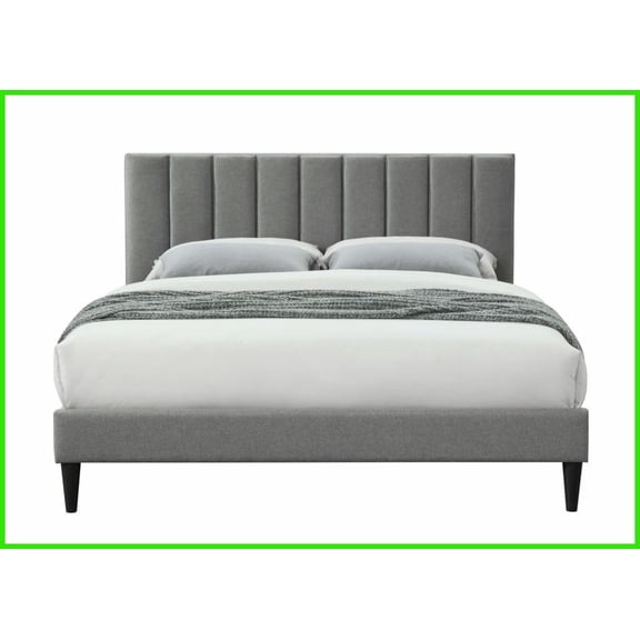 Twin Size Polyester Channel Bed in a Box with USB Charging Gray for Guest Room