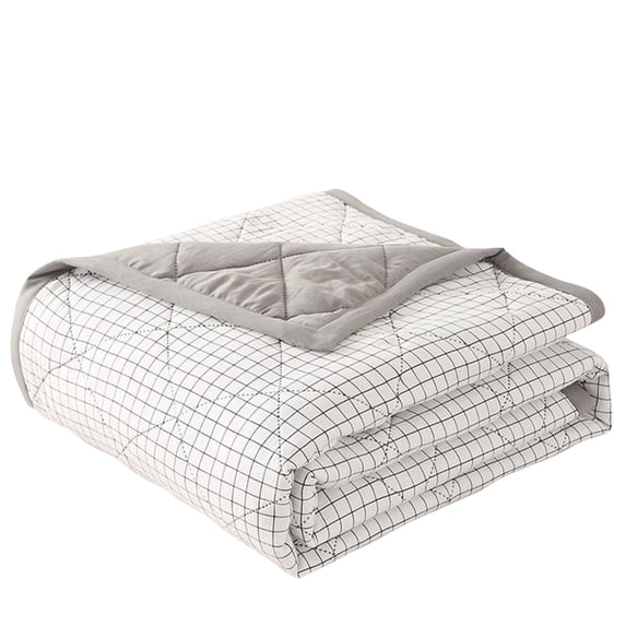 Twin Size Quilt Blanket For Winter And Summer, Lightweight Washed Cotton Skin Friendly Bedding, Twin Bed Size 78.74X59.05In