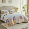thumbnail image 1 of Twin Size Quilt Set, 2-Piece Soft Warm Lightweight For All Season Quilt Bedspread Machine Washable Bedding Set with 1-Piece Pillow Sham, 70x90 inch, 1 of 7