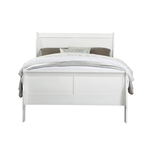 Twin Size Sleigh Bed Frame, Low Profile Design with Wood Support Slats, No Box Spring Required, Easy Assembly, White Finish