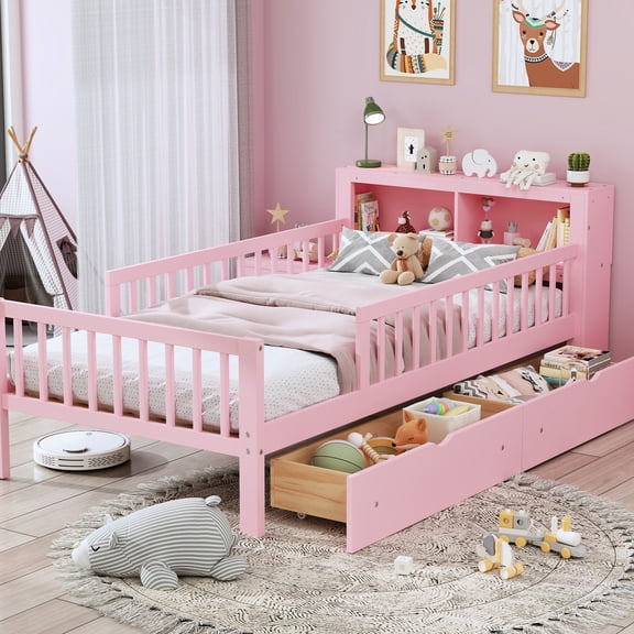 Twin Bed - Two Under-Bed Drawers for Storage - Teenager's Room - Tidy Personal Space