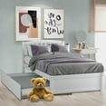 thumbnail image 1 of Twin Size Trundle Bed Frame, Wood Platform Bed for Boys Girls, Modern Twin Bed Frame with Wood Slat Support, Heavy Duty Mattress Foundation, Easy Assembly, 1 of 10