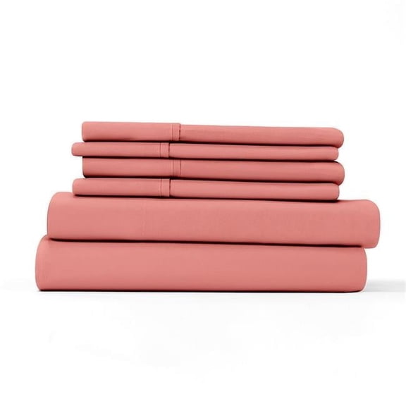 Twin Size Ultra Soft Bed Sheet Sets, Clay - 4 Piece - Case of 8