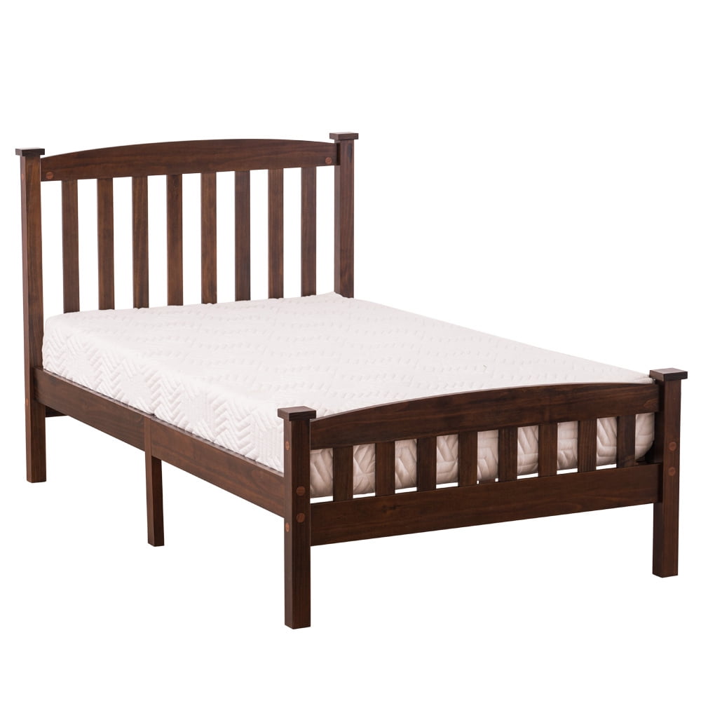 Twin Size Vertical Bed with Headboard and Extra Bed Foot Support, Solid