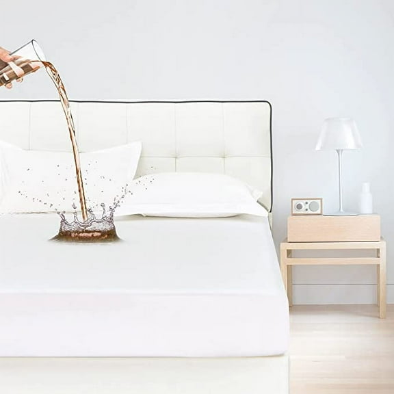 Twin Size Waterproof Mattress Protector,Ultra-Soft Smooth Breathable Mattress Cover