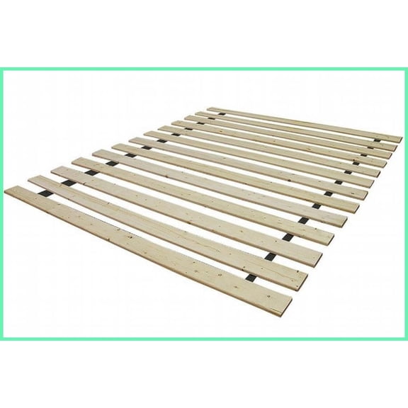 Twin Size Wood Bed Slat Kit - No Box Spring Needed, Natural Unfinished, Ideal for Guest Rooms/Rentals