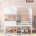 thumbnail image 1 of Twin Size Wood House Bed With Two Side Windows - Create A Whimsical Space (white White Spark Joy And Imagination, 1 of 7