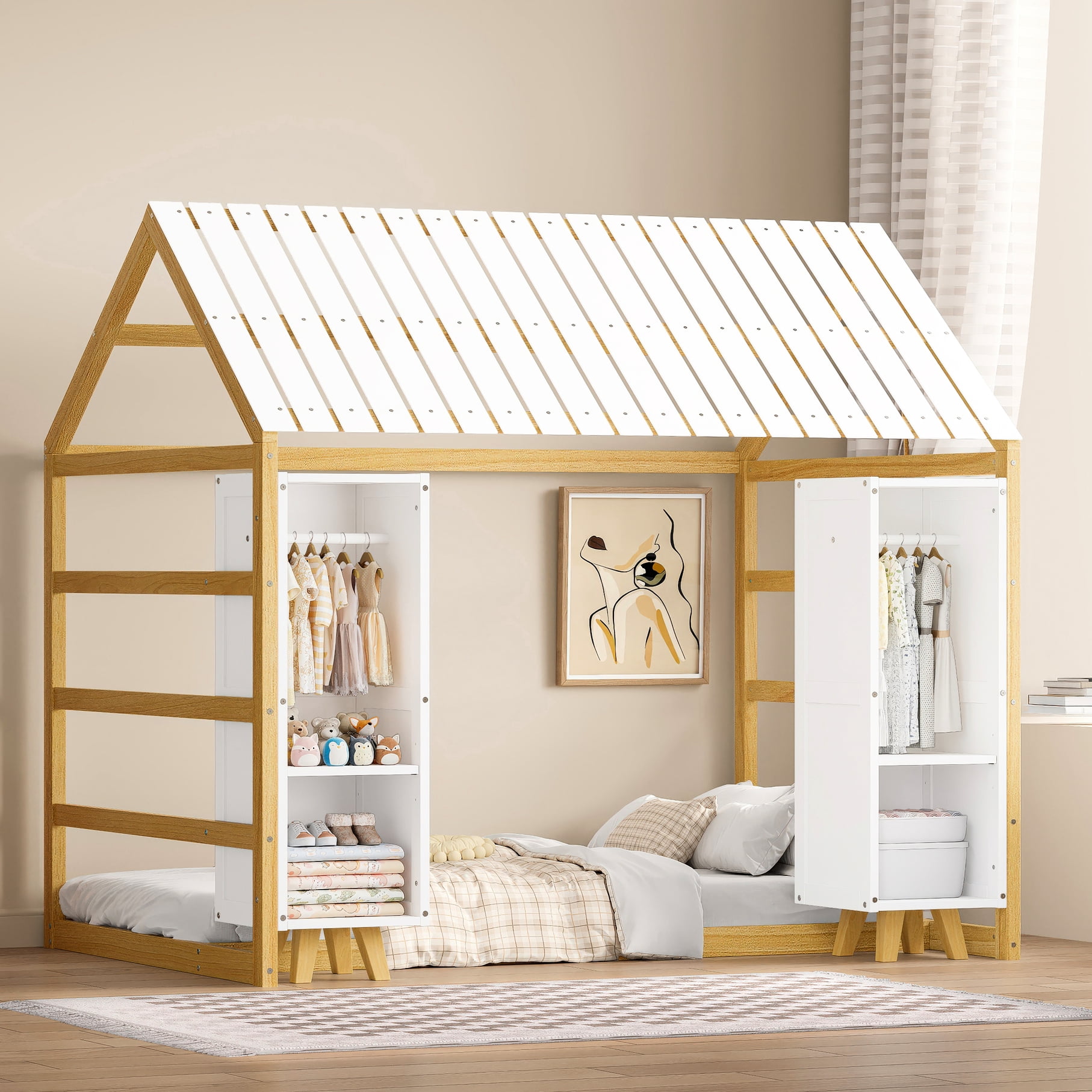 Stunning Natural Wood Twin Bed Photos