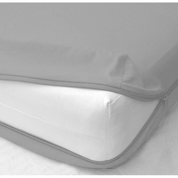 Twin Size Zipper Fitted Sheet – 10 Inch Deep Pocket, Brushed Microfiber 120 GSM, Soft Wrinkle Free & Fade Resistant, Hotel Quality Zip Fitted Sheet– Light Gray