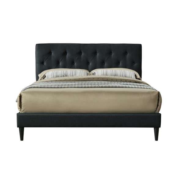 Twin Sized Bed In A Box - 66 Lb. Weight, 80 In. Depth, Black With & Headboard 28 Width
