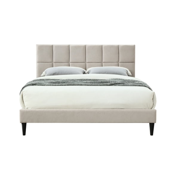 Twin Sized Charging Headboard Bed - Gray In A Squares Box Square