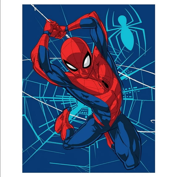 Twin Spiderman Swing Soft Raschel Blanket 60" x 80" by Marvel