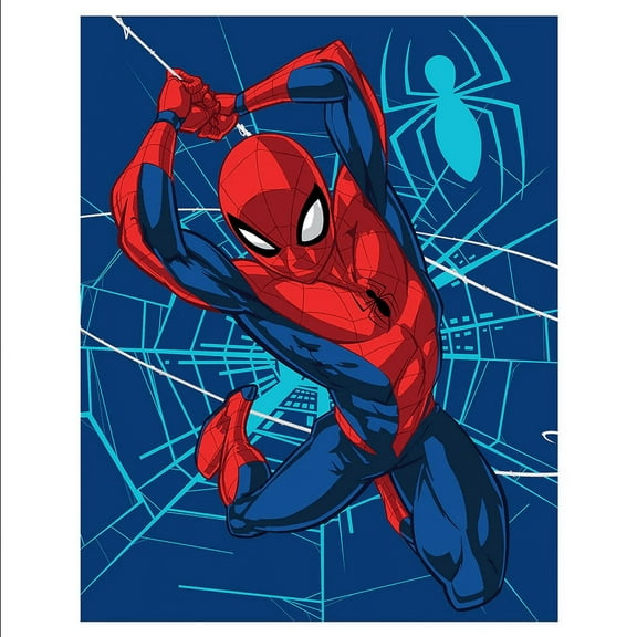 Twin Spiderman Swing Soft Raschel Blanket 60" x 80" by Marvel