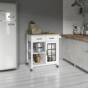 Twin Star Home 23.1 in. D Rolling Kitchen Cart