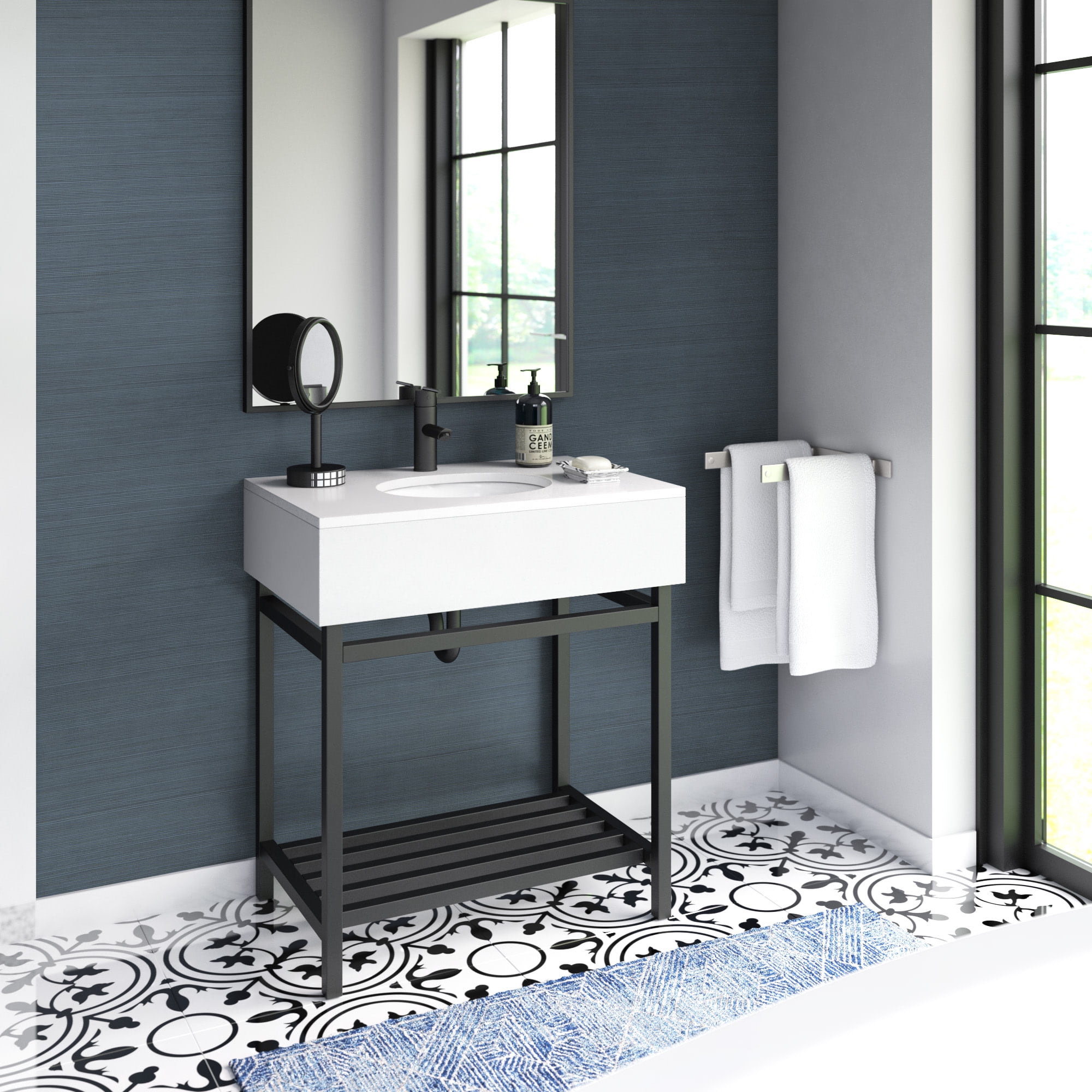 Twin Star Home 30” Single Bathroom Vanity, Black